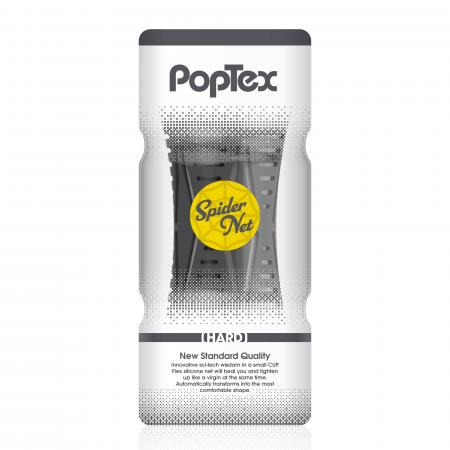 POPTEX Spider Net HARD BLACK [Realistic Tightening With Spider Net Highly Functional Cup Hole Repeat Type]